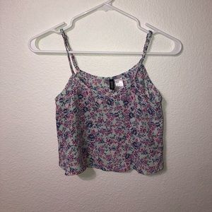 Cropped Floral Tank